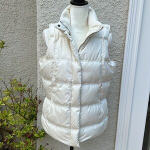 Eddie Bauer Women's Ivory Down Puffer Vest Size Tall Medium